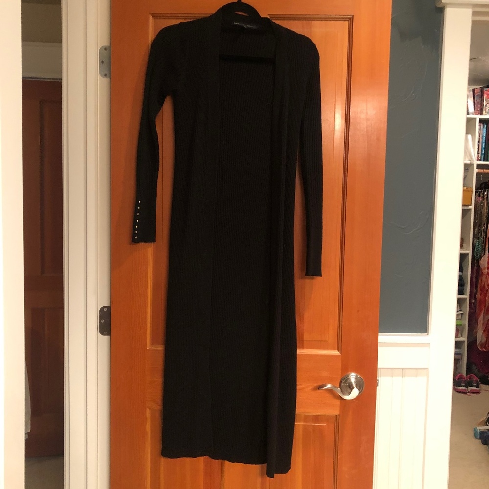 Long Black Duster Sweater